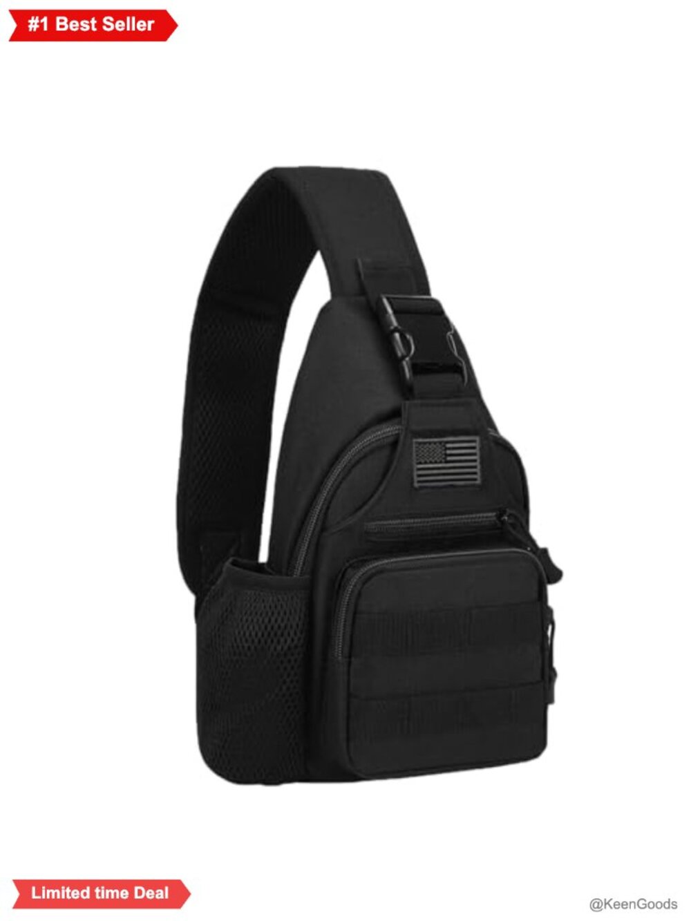 Tactical Sling Bag Nylon Crossbody Shoulder Backpack for Men